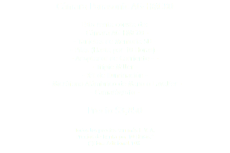 Cámara Panasonic AG-HMC80 Esta renta consta de: - Cámara AG-HMC80 - - Tarjetas de Memoria SD - - Pilas (Hasta por 10 Horas) - - Adaptador de Corriente - - - Tripie Miller - - Kit de Iluminación - - Micrófono Alámbrico de Mano o Lavalier - - Camarógrafo - Precio $3,850 Todos los precios son más I. V. A. Precios de Renta por 10 Horas.* (*)Hora Adicional 10%. 